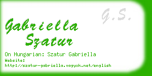gabriella szatur business card